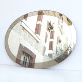 Miroir bicolore verre fumé années 70