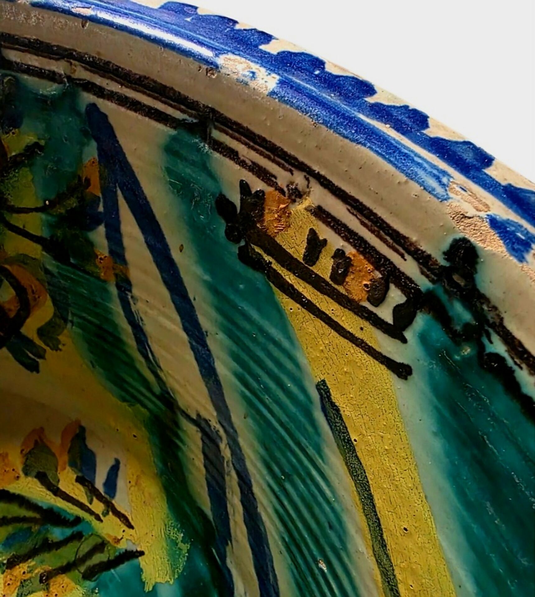 Lebrillo ancien de Triana – Faïence émaillée – XIXe siècle