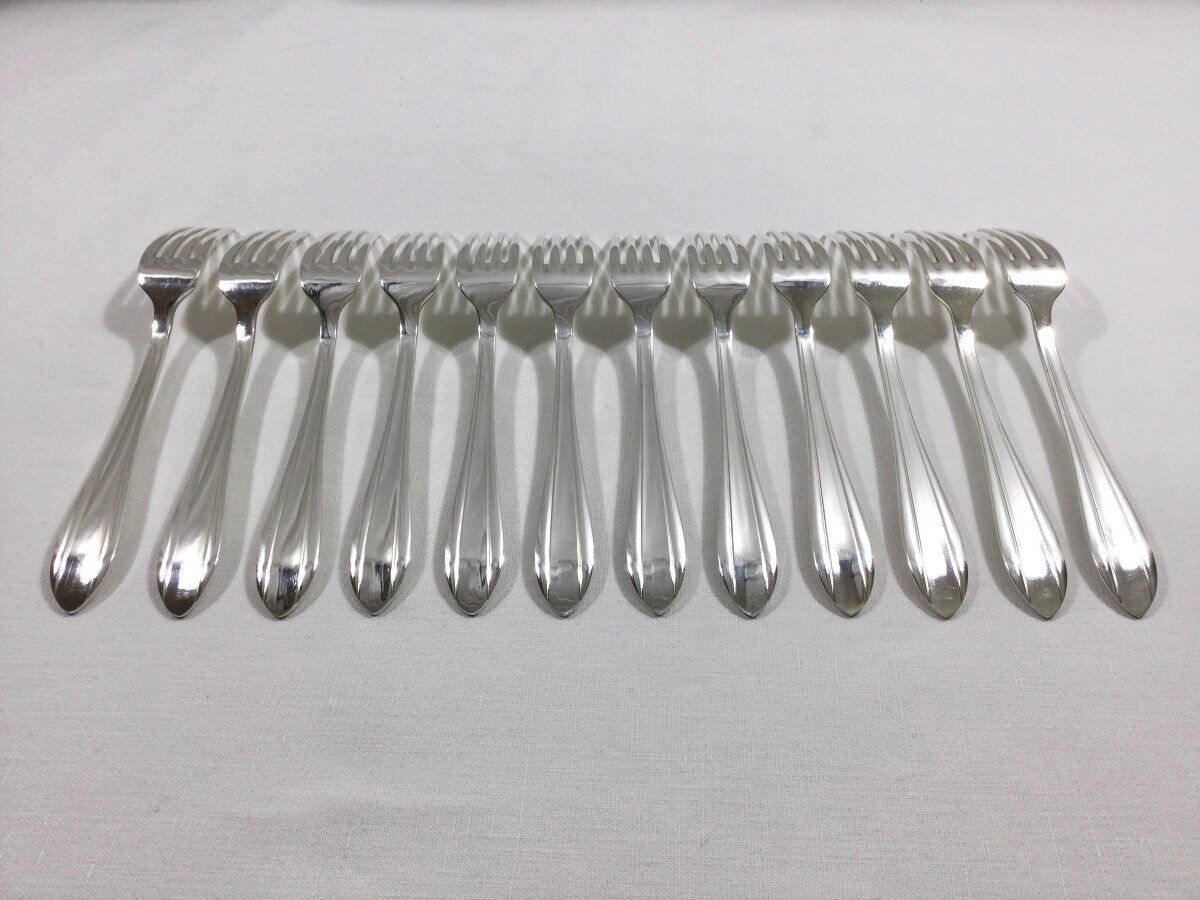 24 cutlery in silver metal