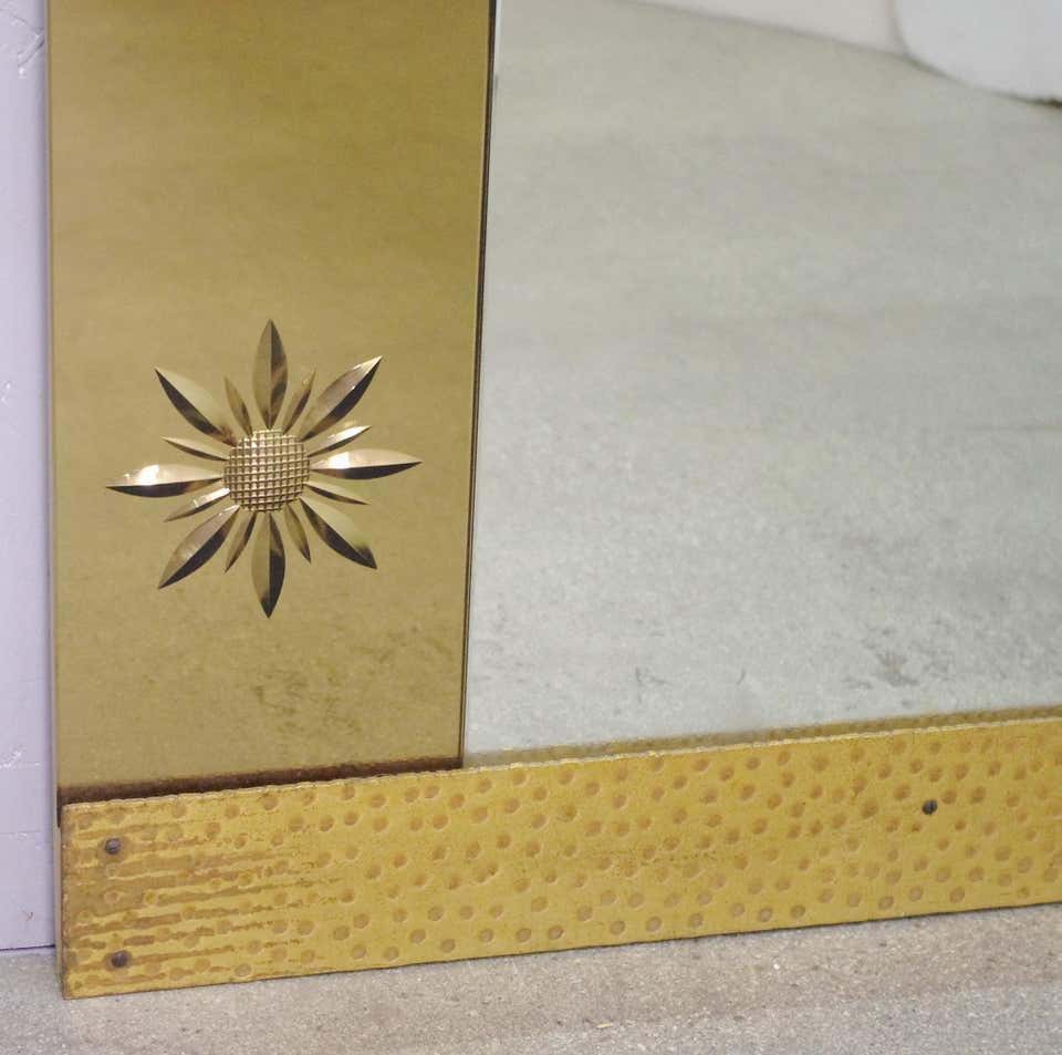 Pier Luigi Colli exceptional engraved and gilded mirror 126x237cm