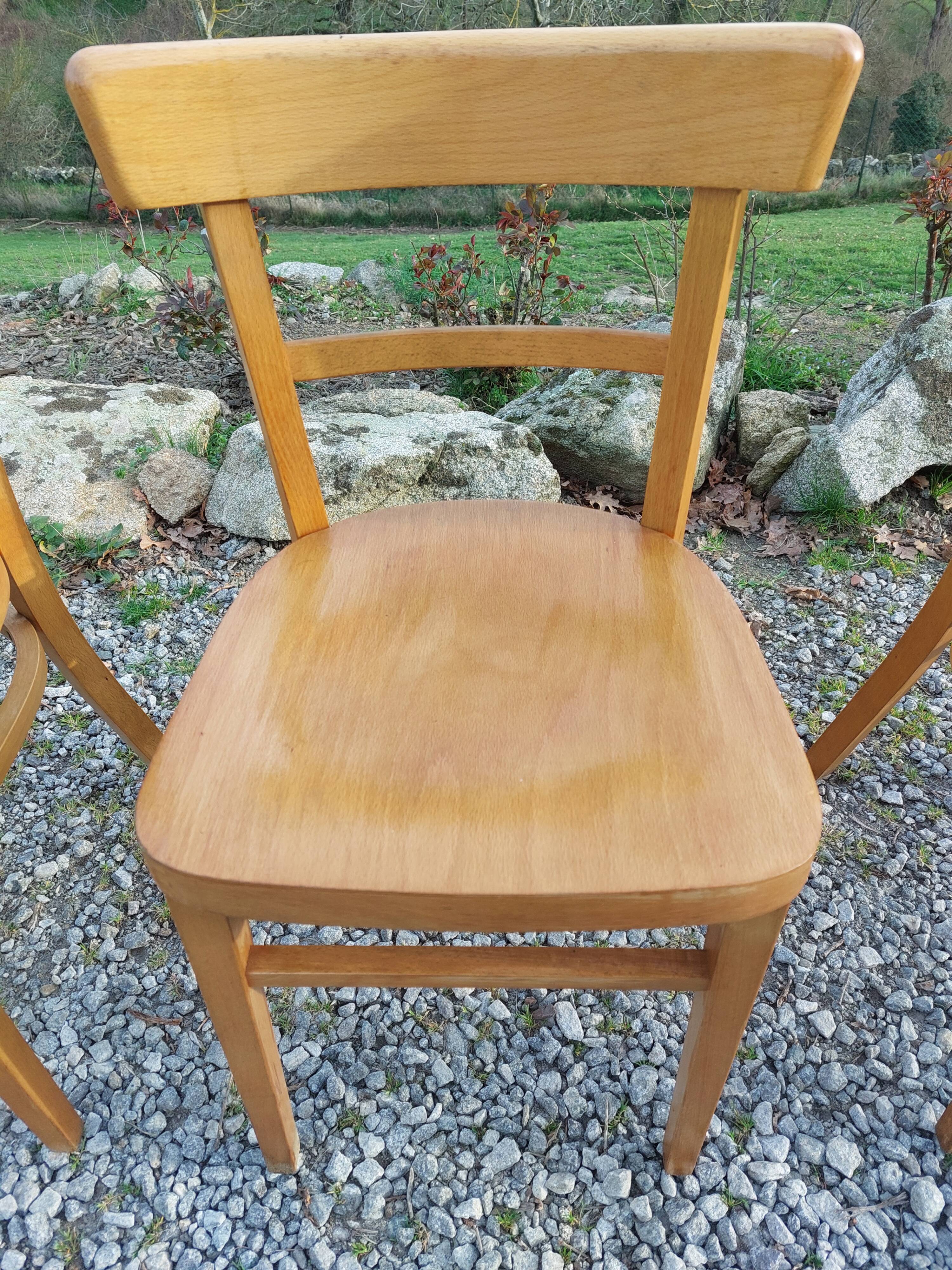 3 bistro chairs, light colour