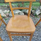 3 bistro chairs, light colour