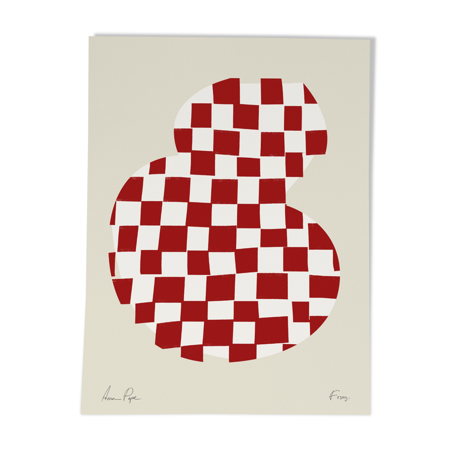 Framed abstract giclee art print 50x70cm