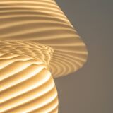Mushroom table lamp in glass by Peill & Putzler, Germany, 1970s