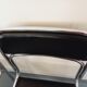 Set of 6 vintage Italian stackable chairs in chrome metal and skai.