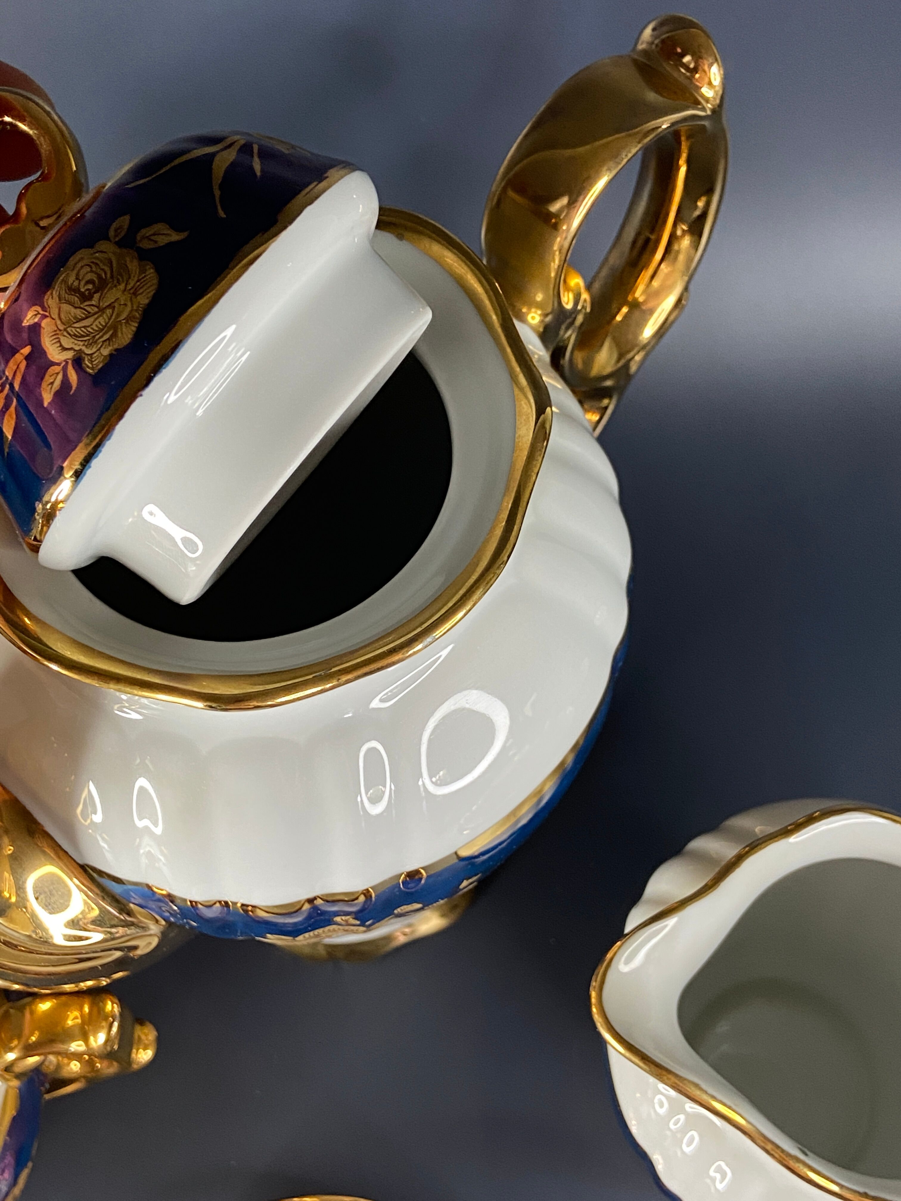 Ensemble De Thé En Porcelaine Avec Os De 21 Pièces Maroc