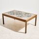 Coffee table in rosewood and ceramic by Lisbeth Sallingboe