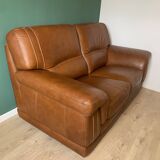 Two-seater leather sofa