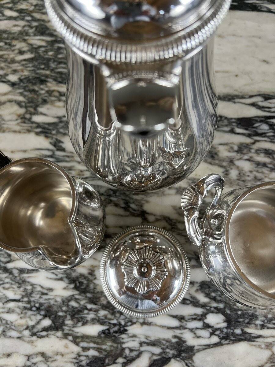 Christofle silver-plated tea and coffee set, Gallia collection