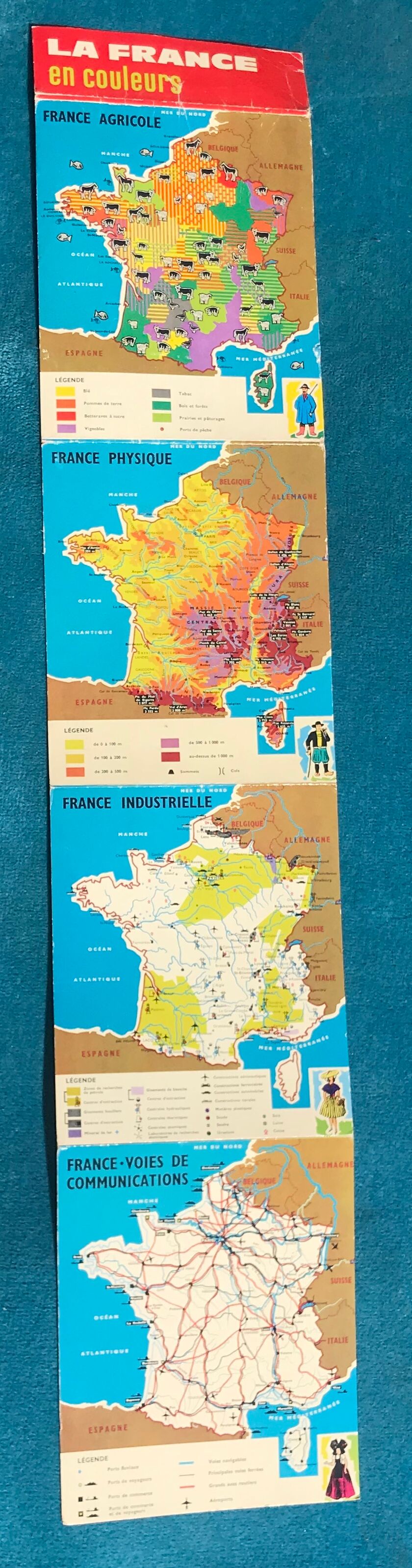Map Of France in colour