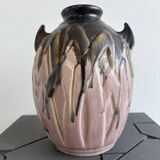 Vase a oreilles en grès, Gilbert Métenier, art déco