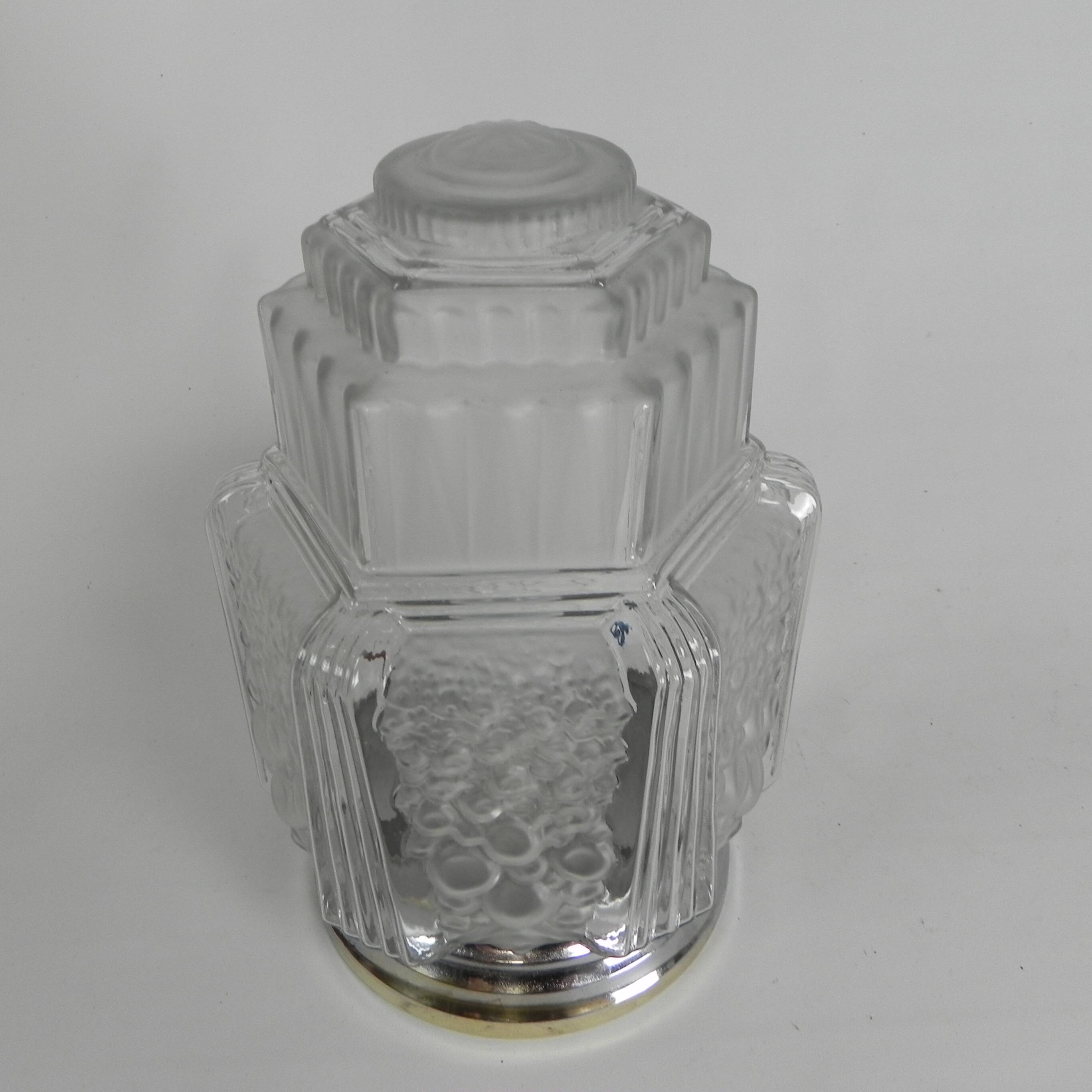 Art Deco ceiling light, skyscraper model, Muller Frères by Francis Hubert, 1930s
