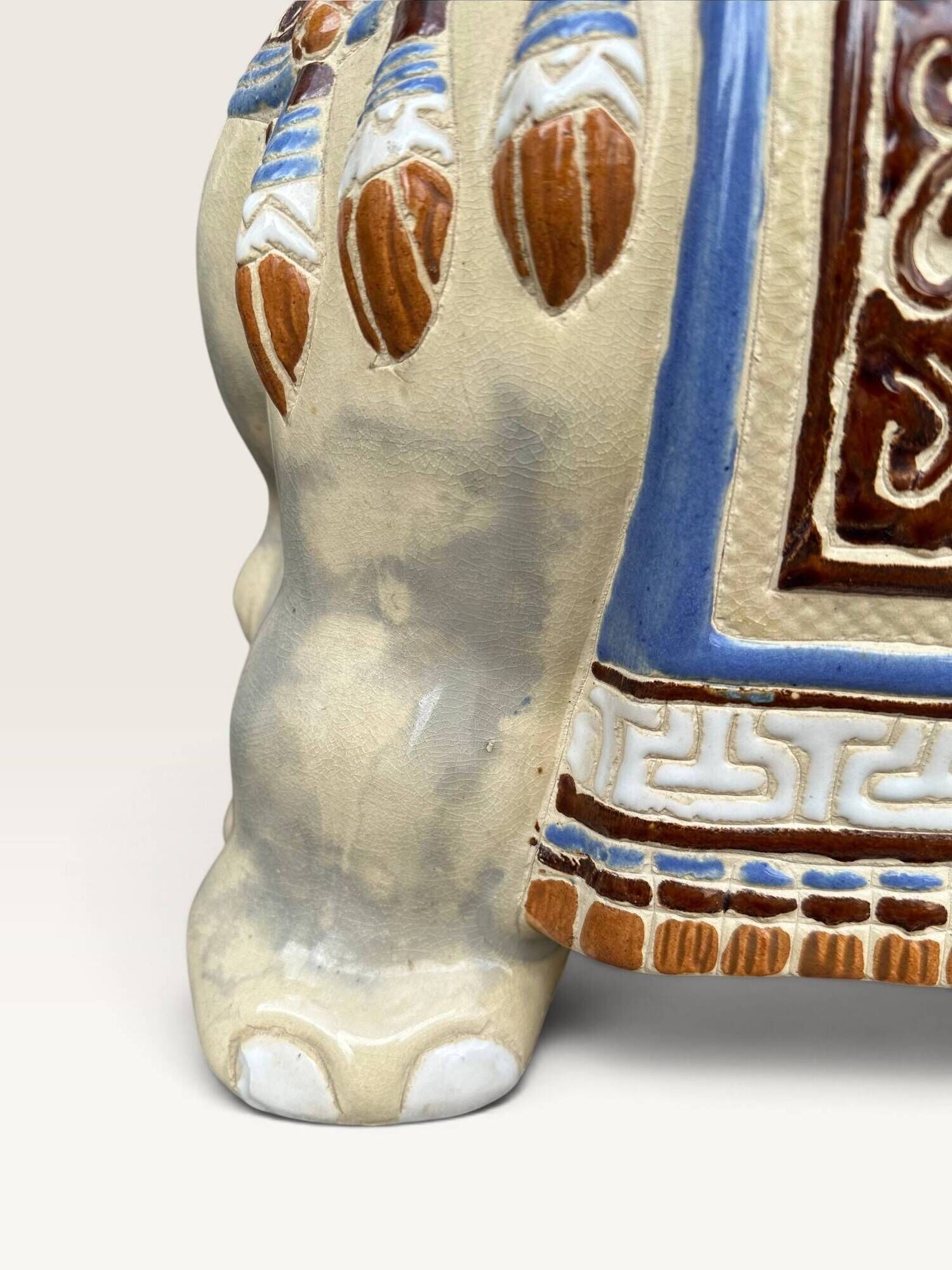 Elephant ceramic side table