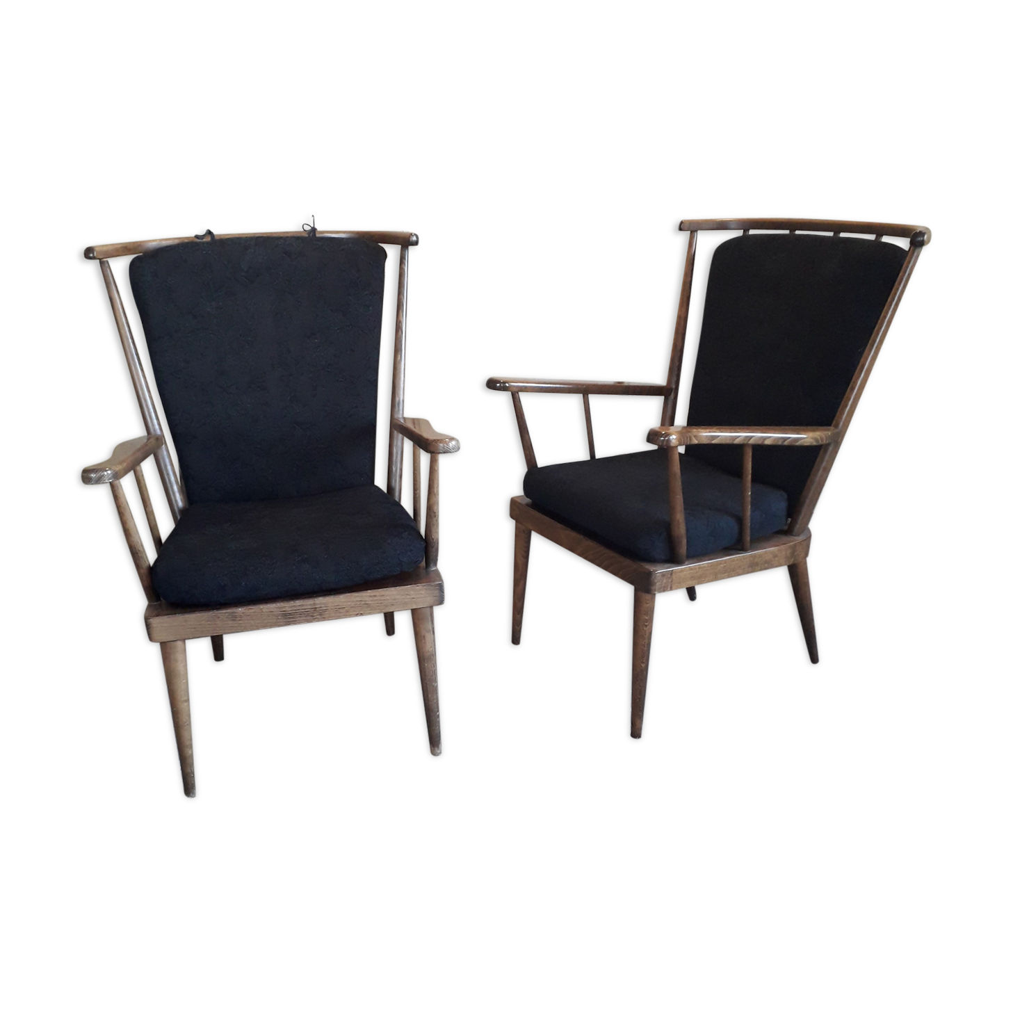 Pair of armcchairs fan Baumann
