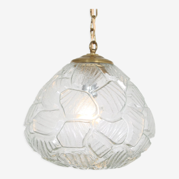 1970s pressed glass hanging lamp