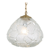 1970s pressed glass hanging lamp