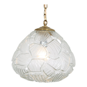 1970s pressed glass hanging lamp