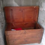 Renovated old chest in solid oak