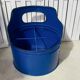 Vintage blue stool, comfortable and full of character.