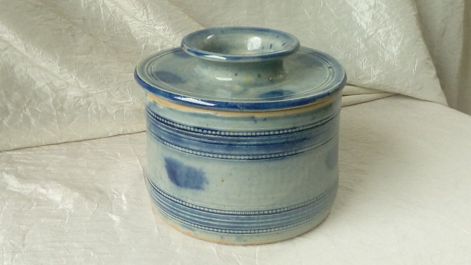 Blue sandstone water dish