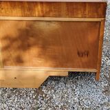 Art deco dressing table in golden blond mahogany from the 30s