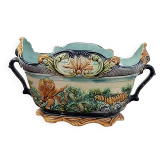 Majolica slip planter