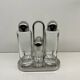 Alessi – 5070 – Ettore Sottsass – Condiment set – Stainless steel & glass