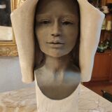 Old Large women's ceramic bust