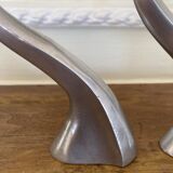 Swan candlestick pair by Matthew Hilton
