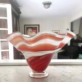 Blown glass cup or vase 1980 Jozefina Krosno