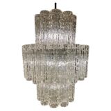 Vintage Murano chandelier, 38 cortex glasses, Italy 1960's