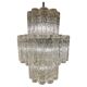 Vintage Murano chandelier, 38 cortex glasses, Italy 1960's