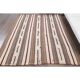 Vintage Turkish Oushak handmade wool cotton brown kilim area rug 166x230