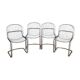 4 chrome metal chairs