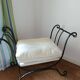 Artistic wrought iron pouf design