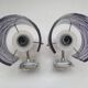 Pair of purple wall lights from the 70s