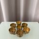 Vintage Solid Brass Seven-Light Candle Holder, Scandinavian Modern, 1970s