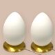 Opaline glass egg table lamps, set of 2