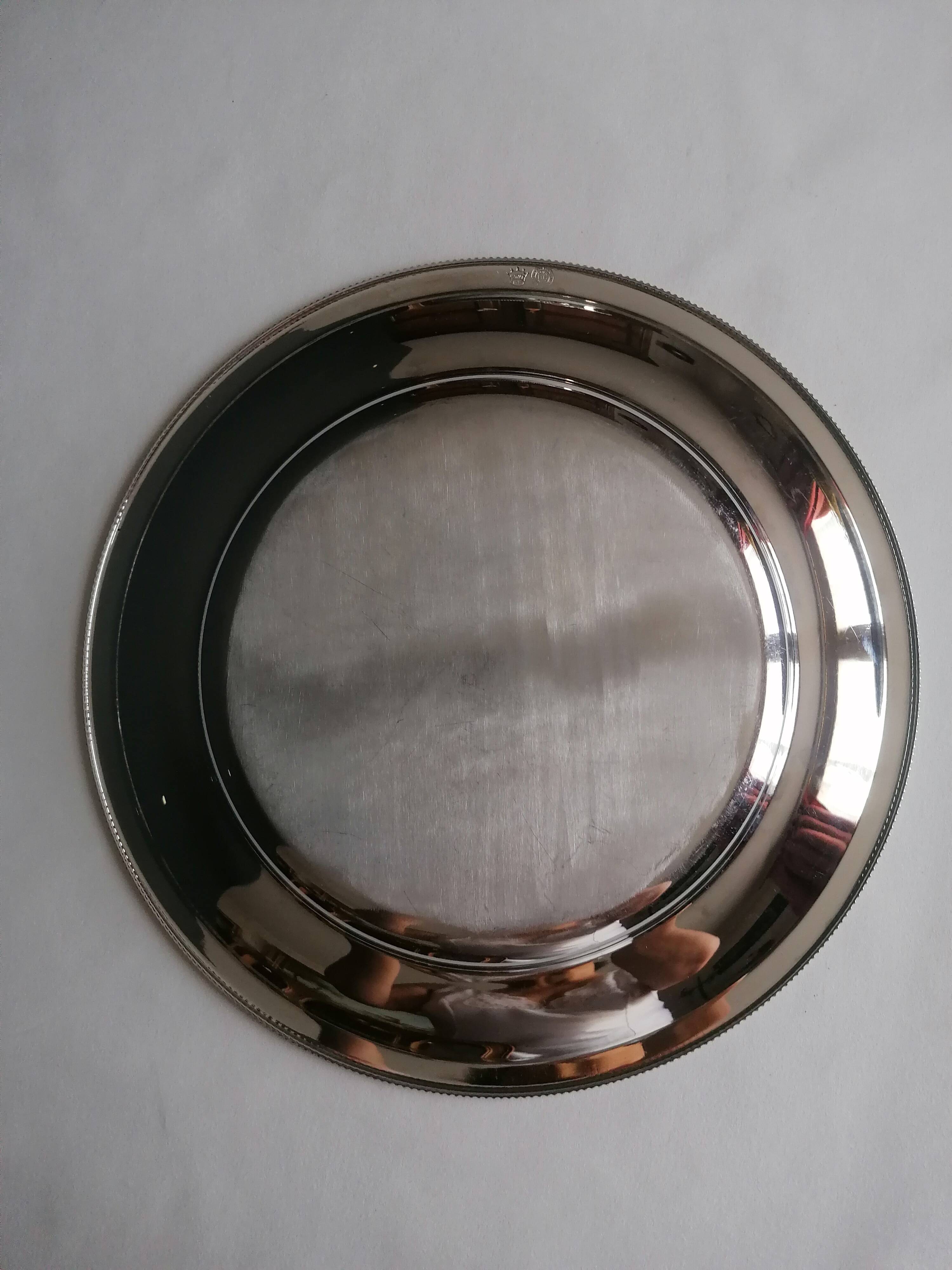 BB stamped plate from the Lyon goldsmiths Bouillet and Bourdelle.