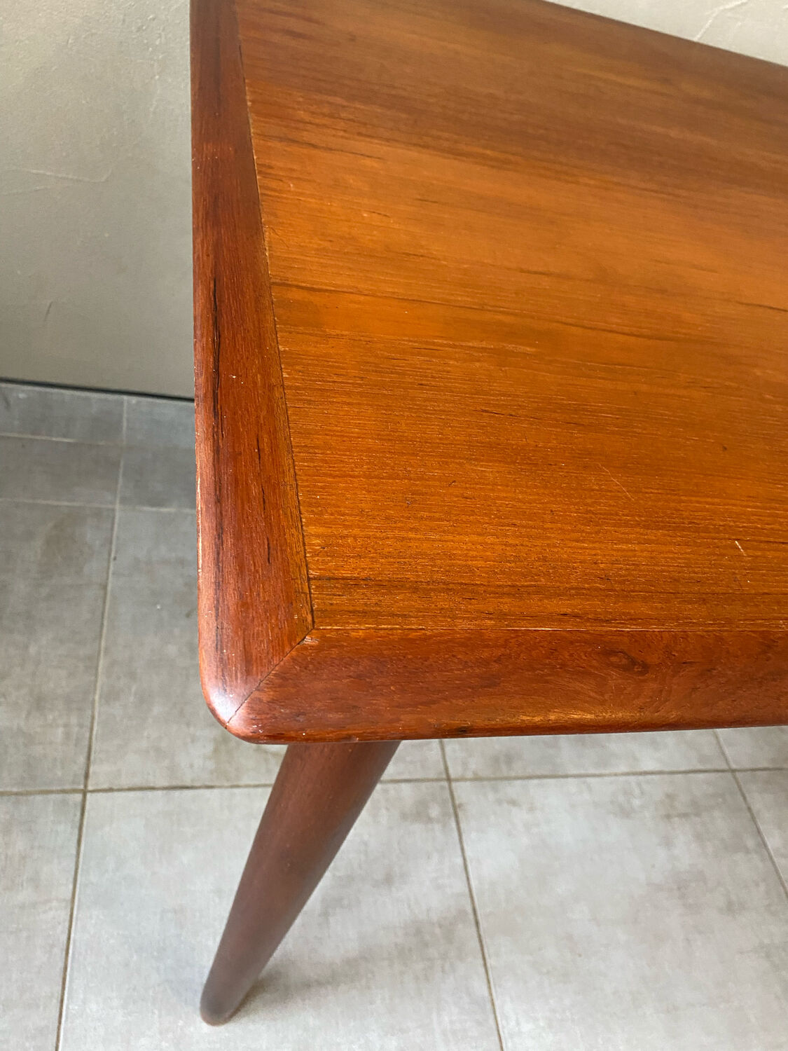 Vintage teak scandinavian signed table