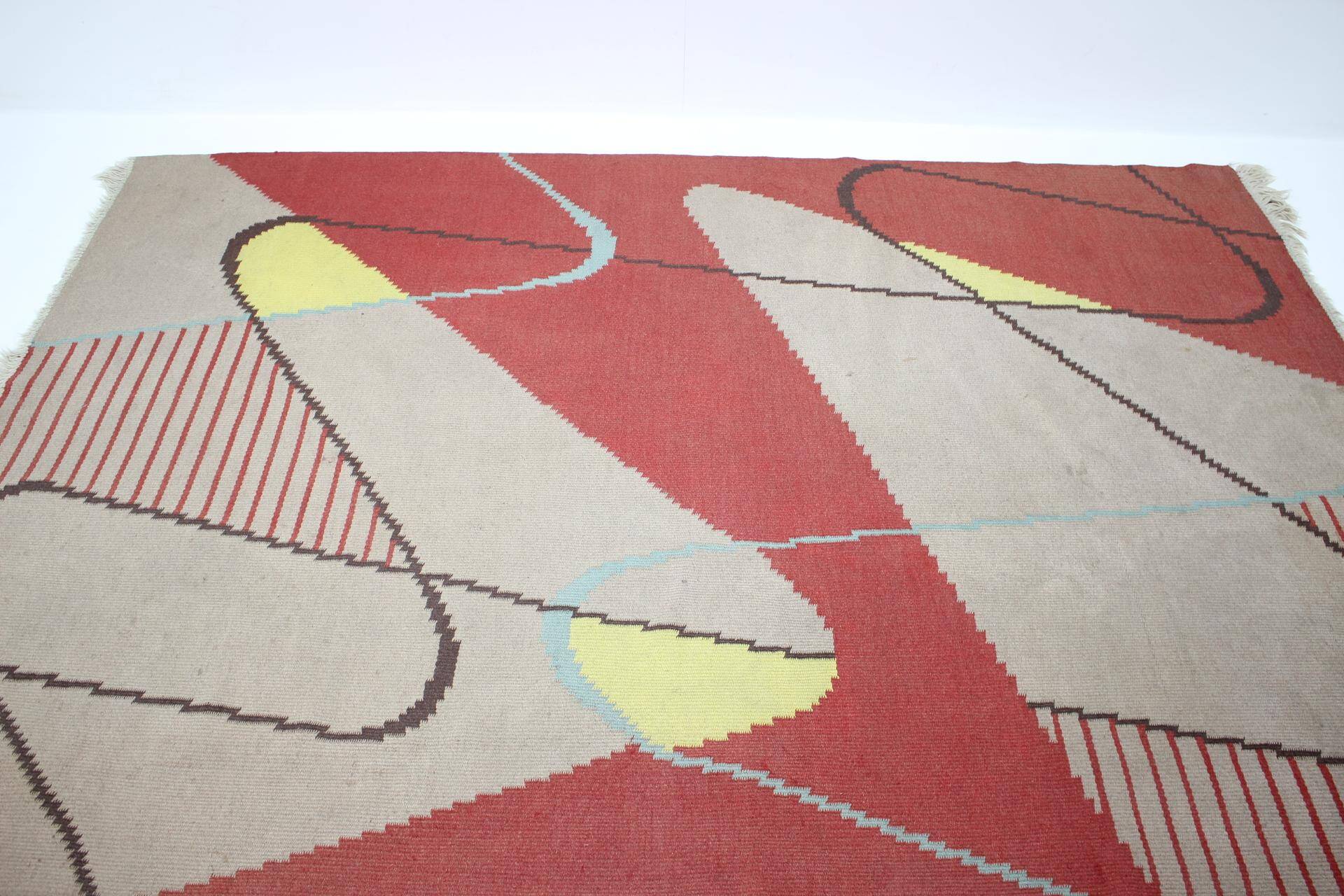 Design Geometric Carpet in Style of Antonín Kybal, 1950s