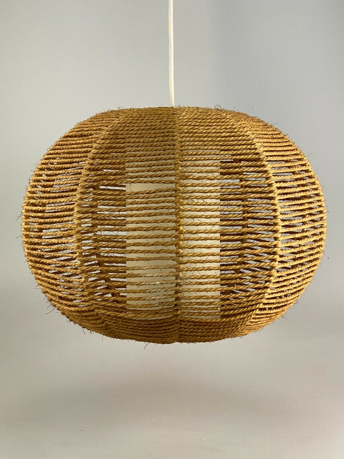 60s 70s lamp lamp ball lamp raffia braid space age design 60s 70s