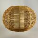 60s 70s lamp lamp ball lamp raffia braid space age design 60s 70s