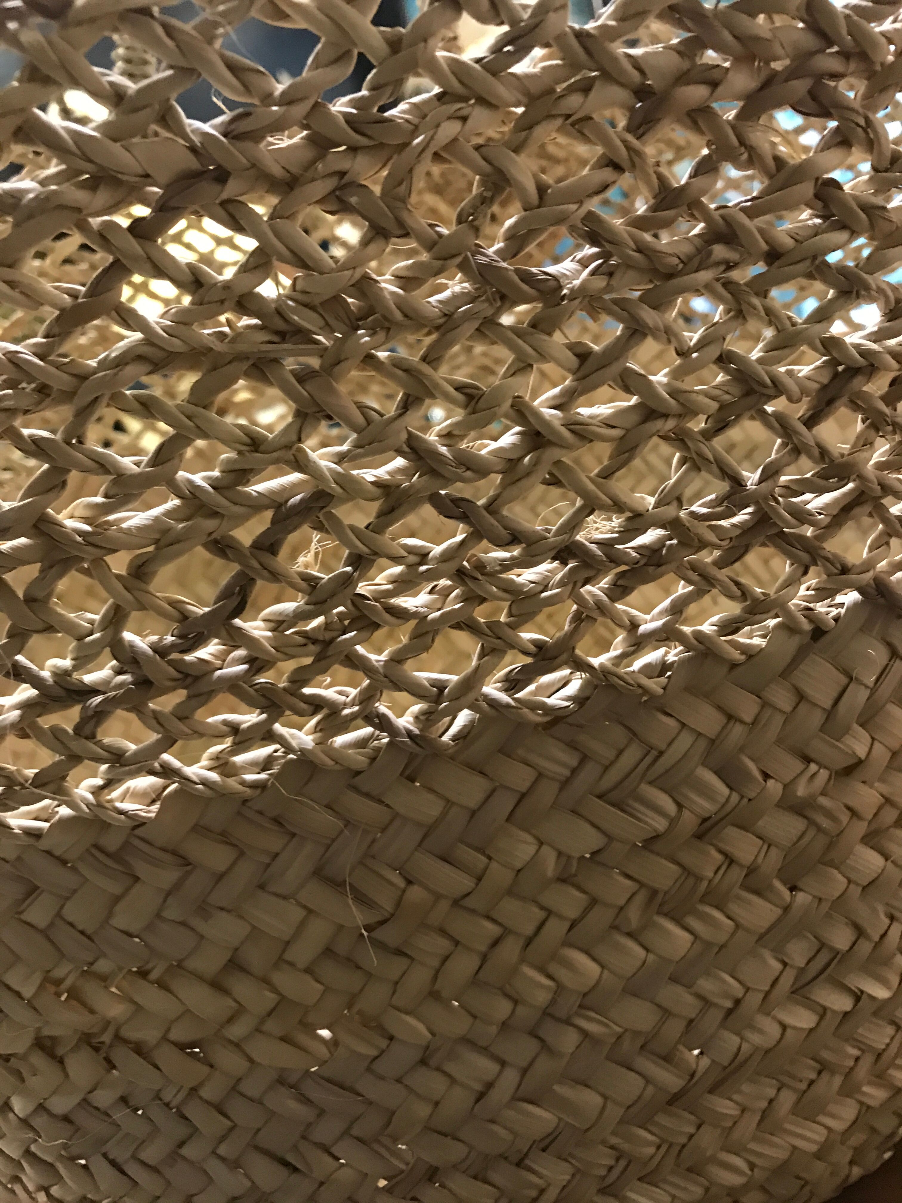 Openwork wicker basket