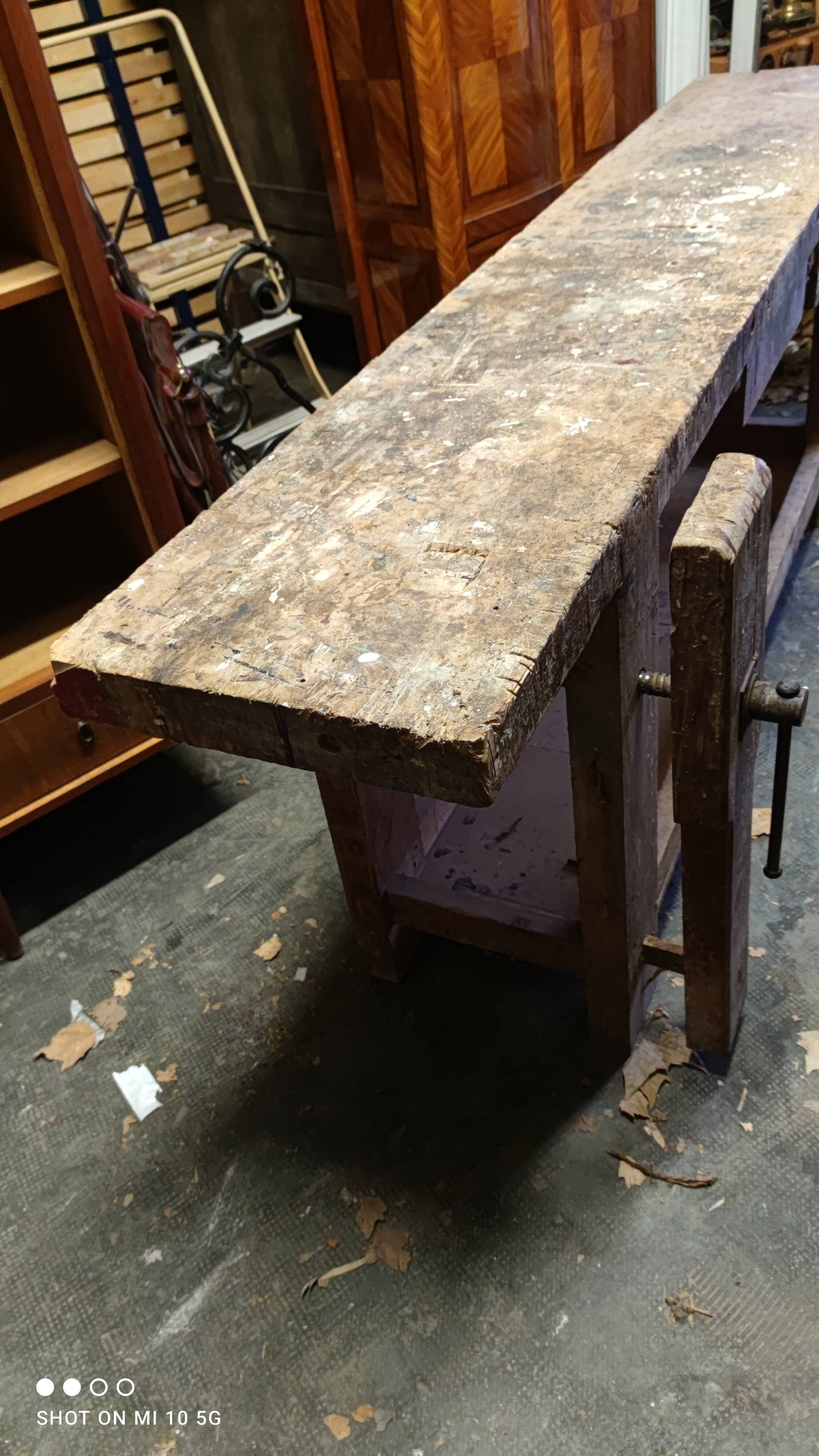 Solid beech carpentry workbench