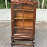 19th century English Regency solid wood display cabinet