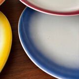 Moulin des Loups vintage dessert plates – Assorted colourful lot