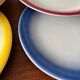 Moulin des Loups vintage dessert plates – Assorted colourful lot