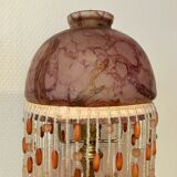 Pair of pink lamps and grapevines