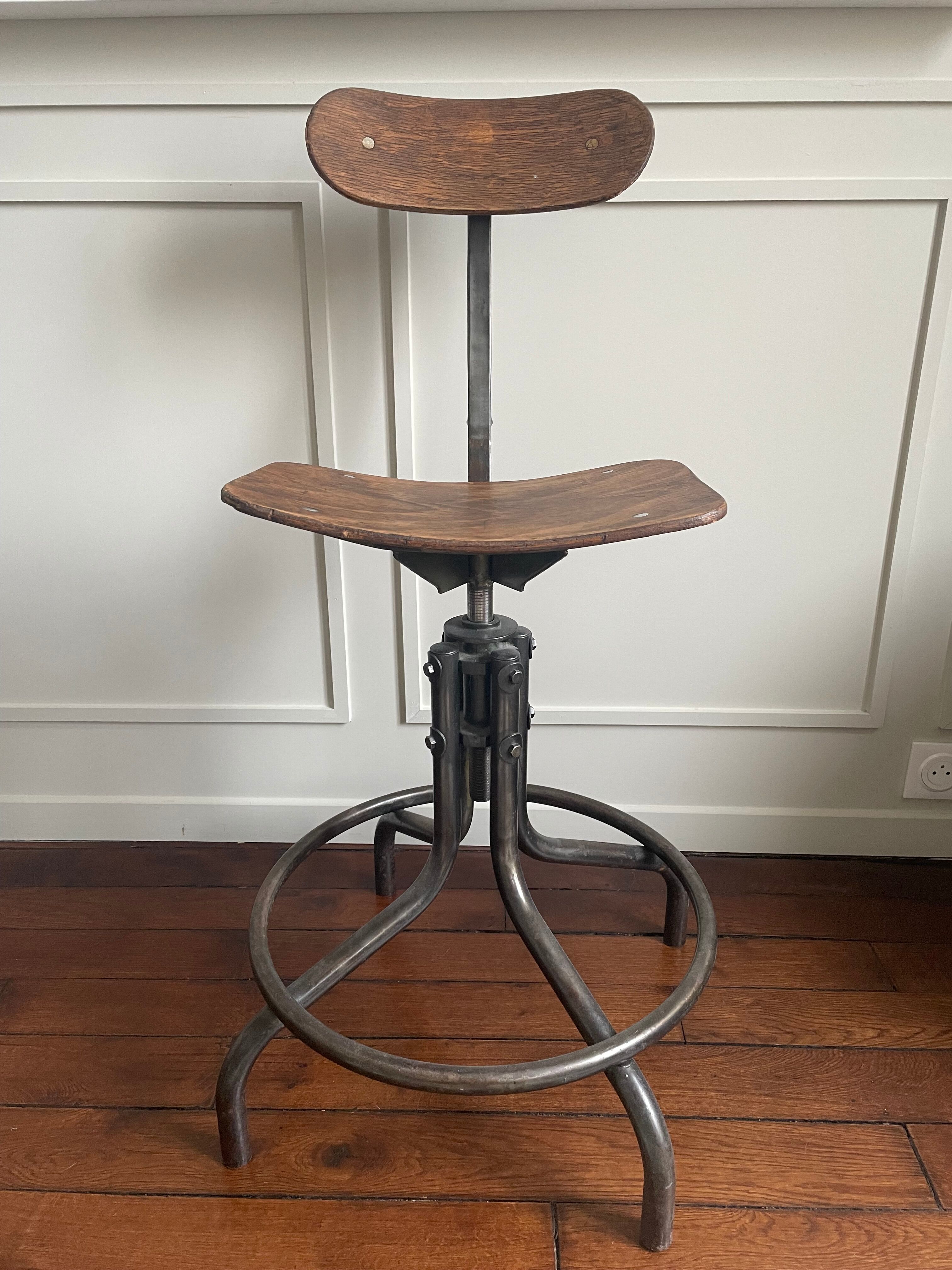 Atelier chair bienaise metal and wood